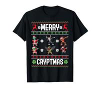 Merry Cryptmas Dabbing Cryptid Monsters Scary Feo Navidad Camiseta