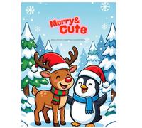 Merry & Cute: Bold and Easy Christmas Coloring Book for Kids and Beginners | Simple, Large, and Relaxing Festive Animal Pages