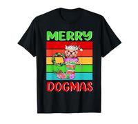 Merry Dogmas Bulldog Christmas Dog Puppy Funny Xmas Camiseta