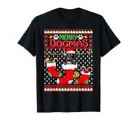 Merry Dogmas Labrador Retriever Perro Feo Navidad Navidad Camiseta