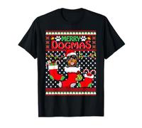 Merry Dogmas Rottweiler Dog Funny Ugly Christmas Xmas Camiseta