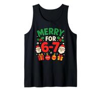 Merry For 6-7 Fun 67 Número 6-7 Christmas Six Seven Camiseta sin Mangas