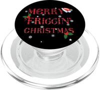 Merry Friggin Christmas, Pijama de Navidad búfalo a Cuadros PopSockets PopGrip para MagSafe