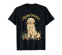 Merry Goldmas Funny Golden Retriever Christmas Dog Dad Mom Pijama Camiseta