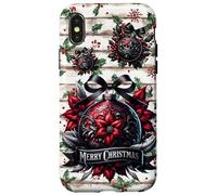 Merry Gothic Christmas Star Shabby Chic Decor Cute Goth Xmas Carcasa para iPhone X/XS