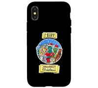 Merry Halloween Christmas Design Monster Winter Holiday Carcasa para iPhone X/XS