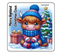Merry Highland Christmas Cows Coloring Book (Color for joy)