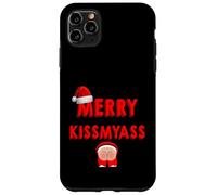 Merry KissMyAss Funny Santa Christmas Dirty Joke Carcasa para iPhone 11 Pro MAX