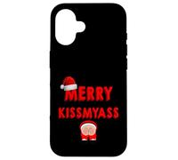 Merry KissMyAss Funny Santa Christmas Dirty Joke Carcasa para iPhone 16