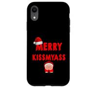 Merry KissMyAss Funny Santa Christmas Dirty Joke Carcasa para iPhone XR