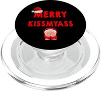 Merry KissMyAss Funny Santa Christmas Dirty Joke PopSockets PopGrip para MagSafe