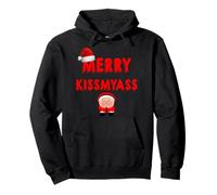 Merry KissMyAss Funny Santa Christmas Dirty Joke Sudadera con Capucha