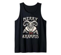 Merry Krampus Christmas Ugly Monster Hombres Mujeres Niños Divertido Camiseta sin Mangas