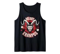 Merry Krampus Christmas Ugly Monster Hombres Mujeres Niños Divertido Camiseta sin Mangas