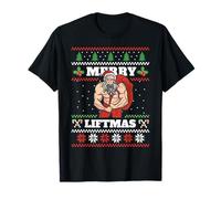 Merry Liftmas I Ugly Christmas Sweater Gym Workout Camiseta