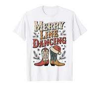 Merry Line Dancing Dance Love Christmas Line Dance Camiseta