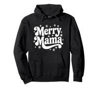 Merry Mama Christmas Mom Retro Groovy Holiday Mom Cita Sudadera con Capucha