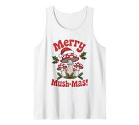 Merry Mush-mas Cottagecore Christmas Cozy Woodland Mycophile Camiseta sin Mangas