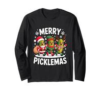 Merry Picklemas Fun Holiday Christmas 2025 for Pickle Lovers Manga Larga