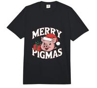 Merry Pigmas Funny Christmas Pig Juego de Palabras Comfort Colors Adult Heavyweight T-Shirt
