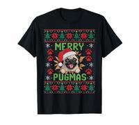 Merry Pugmas Dog Pug Xmas suéter Feo de Navidad Camiseta