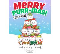 Merry Purr-mas! Easy & Bold Christmas Cat Coloring Book: 40 Simple, Cute Holiday Cat Illustrations for Kids | Thick Lines, Single-Sided Pages