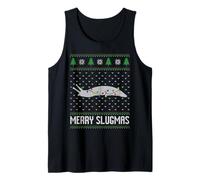 Merry Slugmas, Slug Christmas Lights feo suéter Camiseta sin Mangas