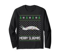 Merry Slugmas, Slug Christmas Lights feo suéter Manga Larga