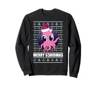 Merry SQUIDMAS Suéter Feo de Navidad con diseño de Pulpo de Papá Noel Sudadera