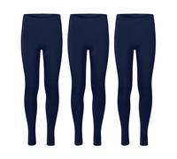 Merry Style 3 Pack Leggins Mallas Pantalones Largos Ropa Deportiva Niña MS10-130 (Azul Marino (3 Pack), 110 cm)