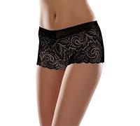 Merry Style Bóxer Bragas de Encaje Shorty Sexy Ropa Interior Mujer MSGAB52 (Negro, 36 (Talla del Productor: S))
