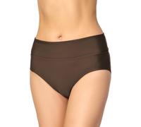 Merry Style Bragas para Mujer Culote de Bikini Parte de Abajo Traje de Baño Pantalones Cortos de natación Tangas Braguitas de Cintura Media para Mujeres MSVR5 (Marrón (8157), 44)