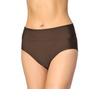 Merry Style Bragas para Mujer Culote de Bikini Parte de Abajo Traje de Baño Pantalones Cortos de natación Tangas Braguitas de Cintura Media para Mujeres MSVR5 (Marrón (8157), 48)