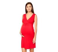 Merry Style Camisón premamá de Mujer para Dormir de Viscosa Combinación Interior para Mujeres Camisón Ligero Maternidad Transpirable y Amigable con la Piel MS10-467 (Rojo, S)
