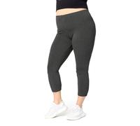 Merry Style Leggings Capri 3/4 para mujer, tallas grandes, de algodón, mallas deportivas Capri MS10-455, Azul oscuro., 5XL grande