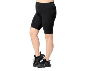 Merry Style Leggings cortos de tallas grandes para mujer, pantalones cortos de algodón, cómodos pantalones de ciclismo, ideales para el día a día y actividades deportivas MS10-456, Negro , 7XL