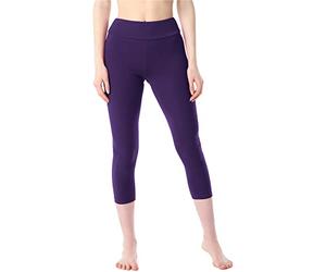 Merry Style Leggins 3/4 Mallas Deportivas de Algodón Mujer MS10-430 (Morado, L)