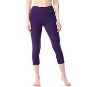 Merry Style Leggins 3/4 Mallas Deportivas de Algodón Mujer MS10-430 (Morado, M)