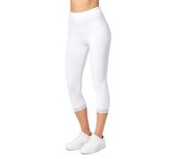 Merry Style Leggins 3/4 Mallas Deportivas Mujer MS10-290(Blanco, S)