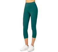 Merry Style Leggins 3/4 Mallas Deportivas para Mujer Fitness Leggings Piratas Leggins Capri de Mujeres Verano Pantalones Piratas Yoga MS10-144 (Verde Esmeralda, S)