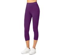 Merry Style Leggins 3/4 Mallas Deportivas para Mujer Fitness Leggings Piratas Leggins Capri de Mujeres Verano Pantalones Piratas Yoga MS10-144 (Ciruela, XL)