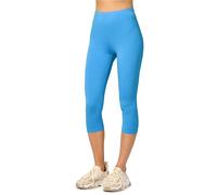 Merry Style Leggins 3/4 Mallas Deportivas para Mujer Fitness Leggings Piratas Leggins Capri de Mujeres Verano Pantalones Piratas Yoga MS10-144 (Azul, M)
