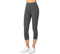 Merry Style Leggins 3/4 Mallas Deportivas para Mujer Fitness Leggings Piratas Leggins Capri de Mujeres Verano Pantalones Piratas Yoga MS10-144 (Grafito, XL)