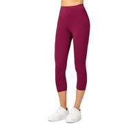 Merry Style Leggins 3/4 Mallas Deportivas para Mujer Fitness Leggings Piratas Leggins Capri de Mujeres Verano Pantalones Piratas Yoga MS10-144 (Borgoña, XS)
