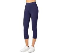 Merry Style Leggins 3/4 Mallas Deportivas para Mujer Fitness Leggings Piratas Leggins Capri de Mujeres Verano Pantalones Piratas Yoga MS10-144 (Azul Marino, XS)