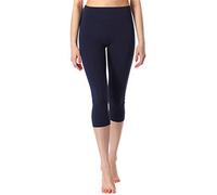 Merry Style Leggins 3/4 Mallas Deportivas para Mujer Fitness pilates gimnasio Deporte Leggings piratas Capri de mujeres Verano MS10-220 (Armada, XL)