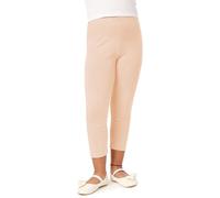Merry Style Leggins 3/4 para niñas Mallas Deportivas Pantalones Piratas Leggins Infantiles de Viscosa Ropa de Deporte Leggings Capri para Niña MS10-131 (Nude, 128 cm)