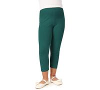 Merry Style Leggins 3/4 para niñas Mallas deportivas Pantalones Piratas Leggins infantiles de viscosa Ropa de deporte Leggings capri para Niña MS10-131 (Verde Esmeralda, 128 cm)