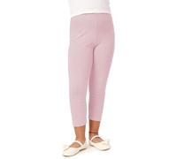 Merry Style Leggins 3/4 para niñas Mallas Deportivas Pantalones Piratas Leggins Infantiles de Viscosa Ropa de Deporte Leggings Capri para Niña MS10-131 (Polvo Rosa, 110 cm)