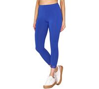 Merry Style Leggins 7/8 con Encaje para Mujeres Mallas Deportivas de Encaje Mujer Leggins para deporte fitness capri de viscosa Pantalones para verano MS10-342 (Cobalto,M)